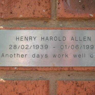 ALLEN Henry Harold 1939-1997