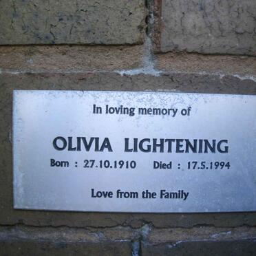 LIGHTENING Olivia 1910-1994