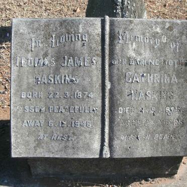 HASKINS Thomas James 1874-1946 &amp; Cathrina -1966