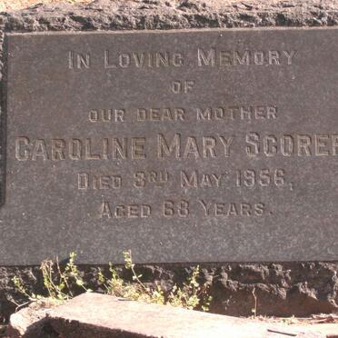 SCORER Caroline Mary -1956