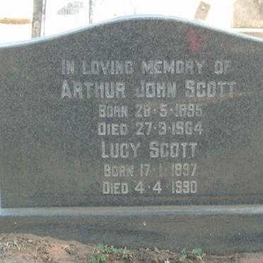 SCOTT Arthur John 1895-1964 &amp; Lucy 1897-1990