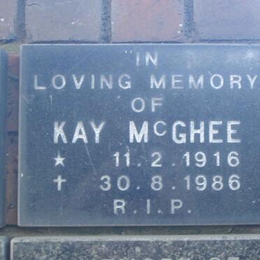McGHEE Kay 1916-1986