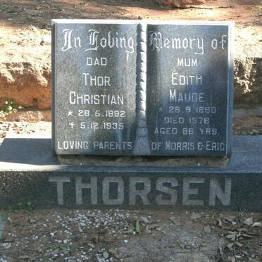 THORSEN Thor Christian 1892-1935 &amp; Edith Maude 1890-1976 :: THORSEN Thor Richard Morris 1920-1982
