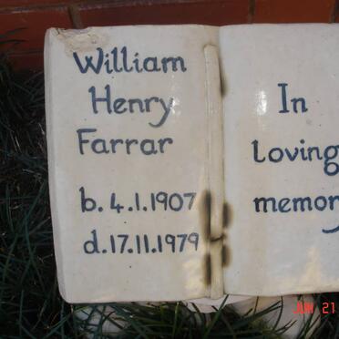 FARRAR William Henry 1907-1979