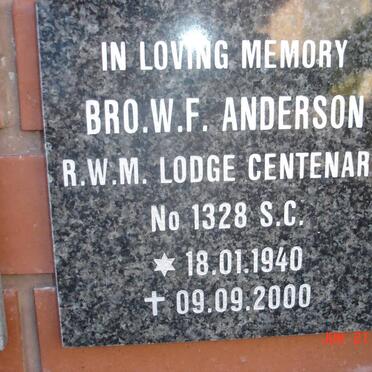 ANDERSON W.F. 1940-2000