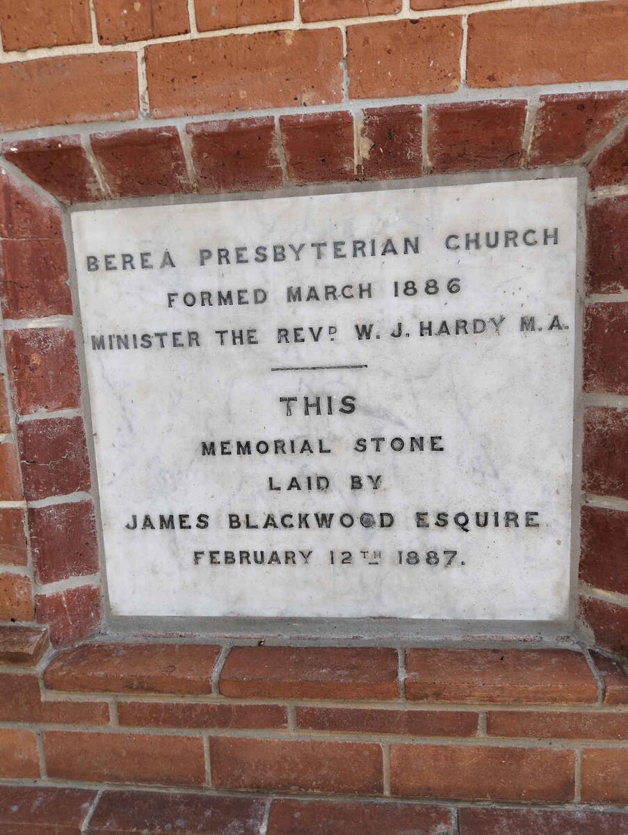 3. Memorial stone laid by James BLACKWOOD in 1887