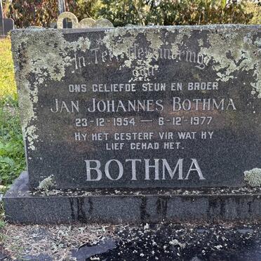 BOTHMA Jan Johannes 1954-1977