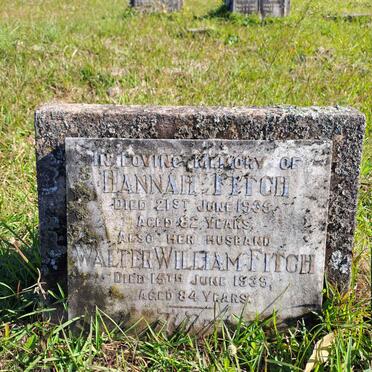 FITCH Walter William -1939 & Hannah -1935