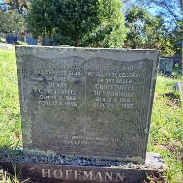 HOFFMANN Christoffel Heyronimus 1916-1985 :: HOFFMANN Henry Christoffel 1943-1956