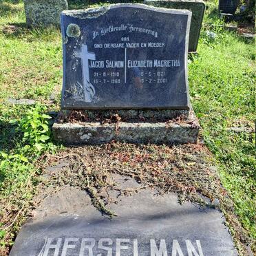 HERSELMAN Jacob Salmon 1910-1968 & Elizabeth Magrietha 1921-2001