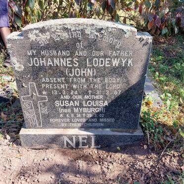 NEL Johannes Lodewyk 1924-1987 & Susan Louisa MYBURGH 1924-2002