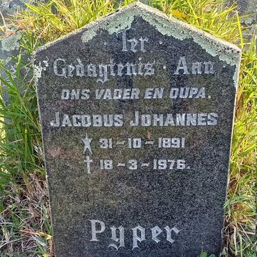 PYPER Jacobus Johannes 1891-1976