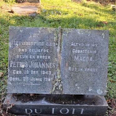 TOIT Petrus Johannes, du 1943-1965