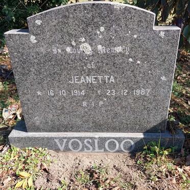VOSLOO Jeanetta 1914-1987