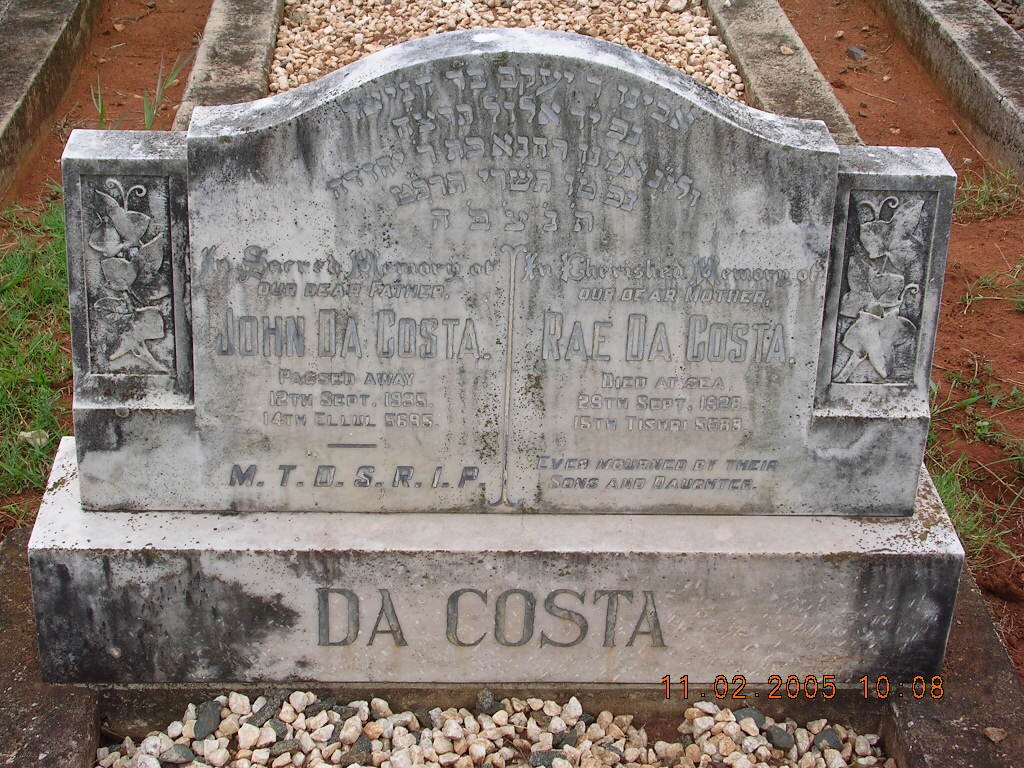 COSTA John, da -1935 &amp; Rae -1938