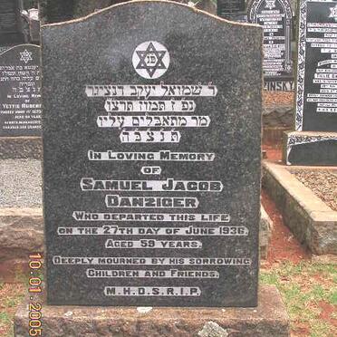 DANZINGER Samuel Jacob -1936