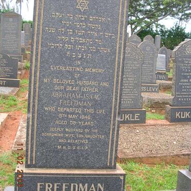 FREEDMAN Abraham Isaac -1946