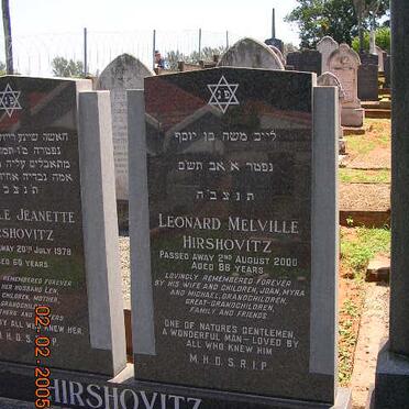 HIRSHOVITZ Leonard Melville -2000