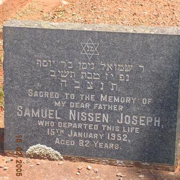 JOSEPH Samuel Nissen -1952