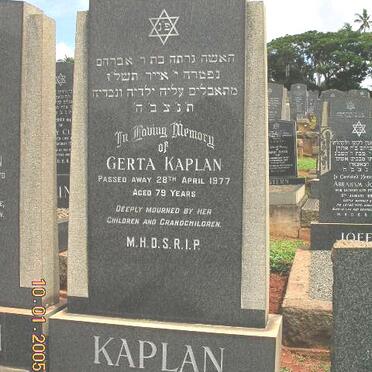 KAPLAN Gerta -1977