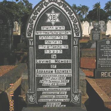 KOZINSKY Abraham -1938