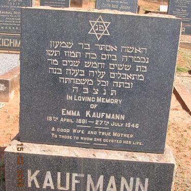 KAUFMANN Emma 1881-1946