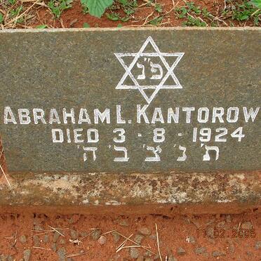 KANTOROWITZ Abraham L. -1924