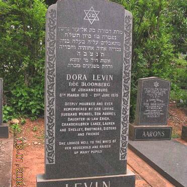 LEVIN Dora nee BLOOMBERG 1913-1976