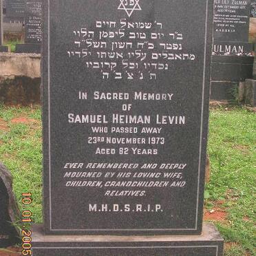 LEVIN Samuel Heiman -1973