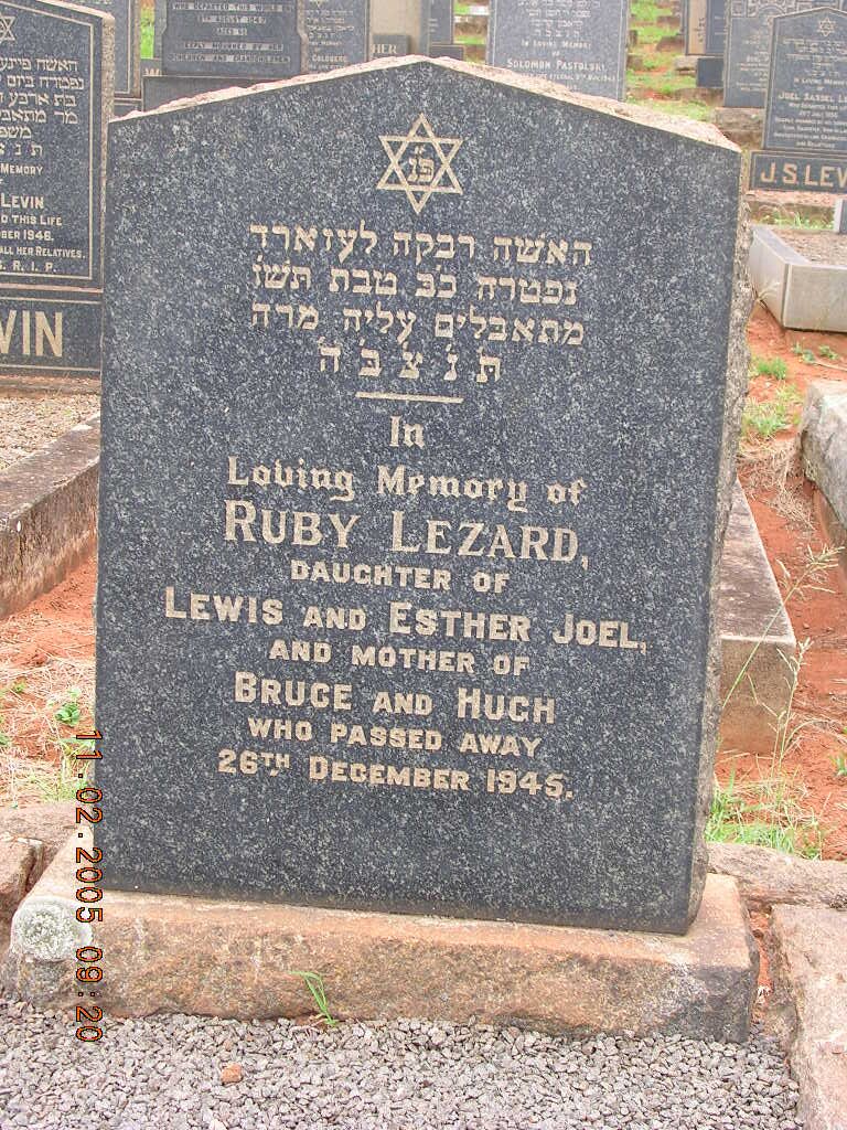 LEZARD Ruby nee JOEL -1945