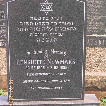 NEWMARK Henriette 1908-1992