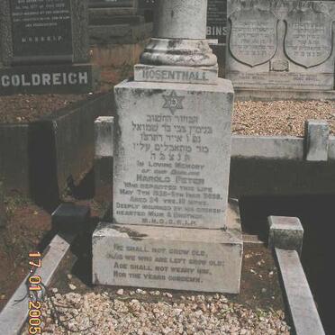 ROSENTHALL Harold Peter -19?8