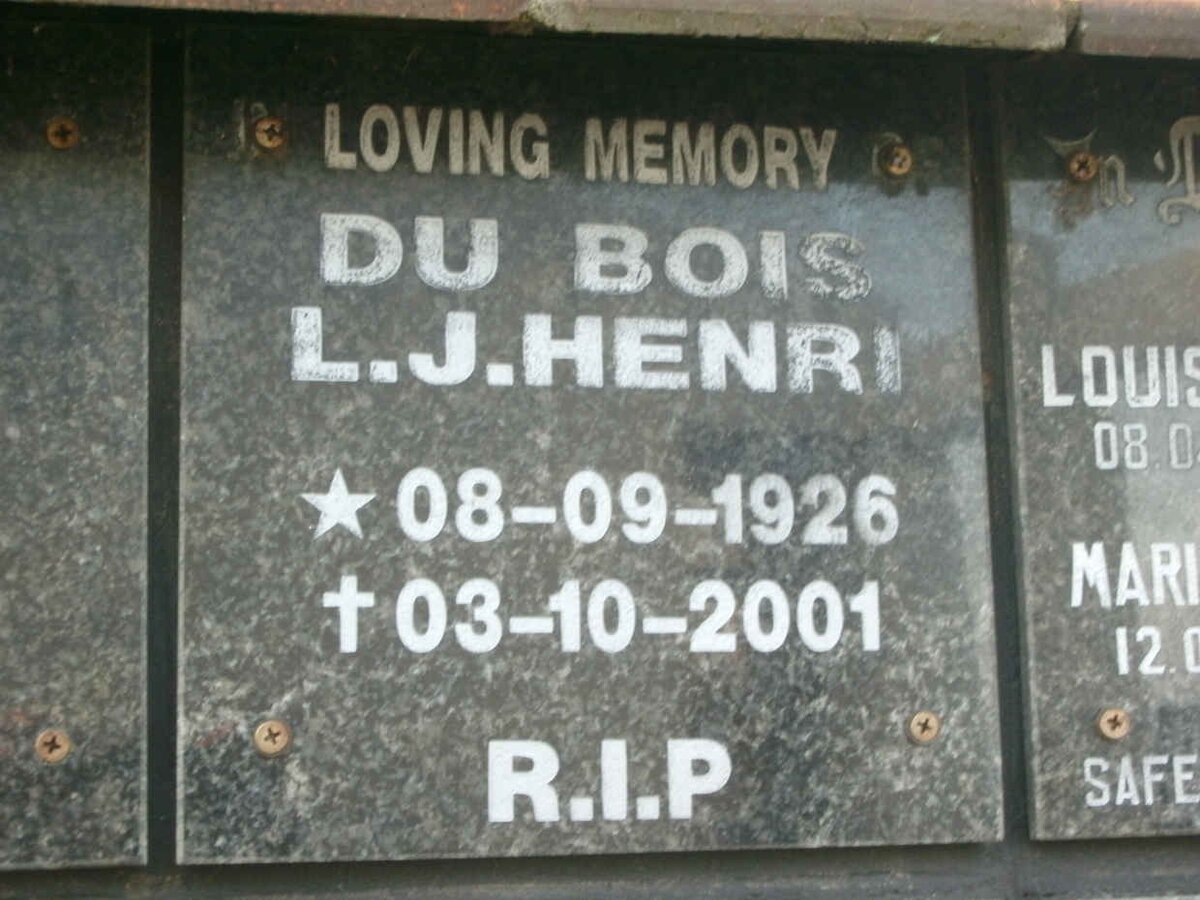 BOIS L.J. Henri, du 1926-2001