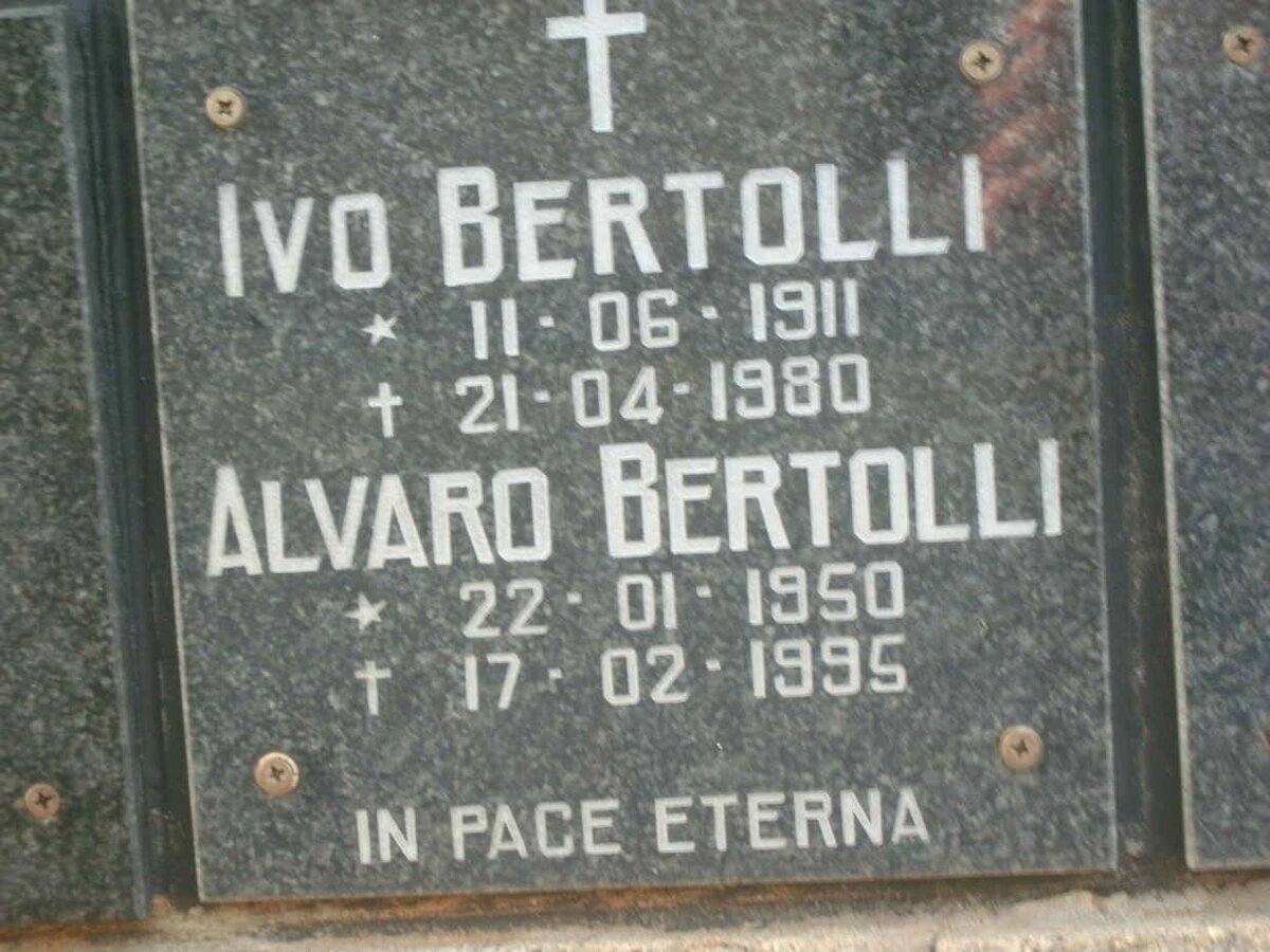 BERTOLLI Ivo 1911-1980 &amp; Alvaro 1950-1995