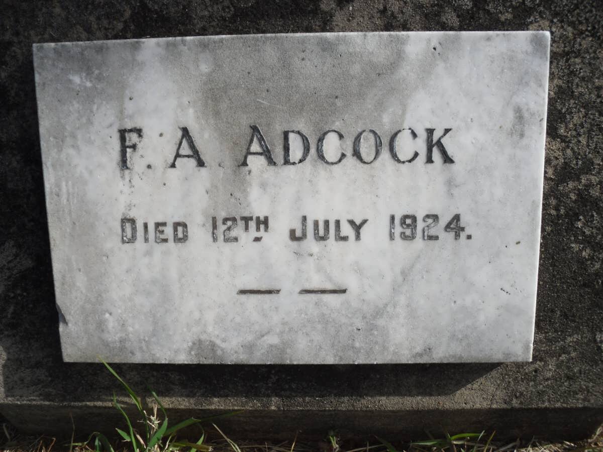 ADCOCK F.A. -1924