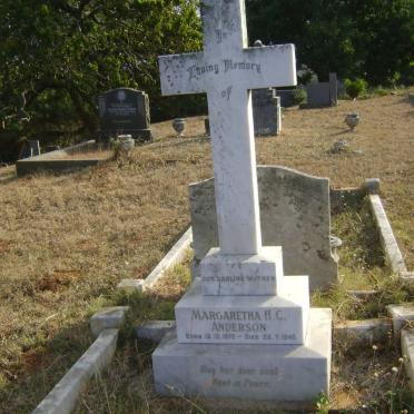 ANDERSON Margaretha H.C. 1872-1948
