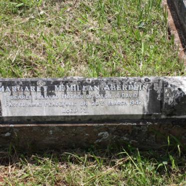 ABERDEIN Gordon 1927-1928 :: ABERDEIN Margaret McMillan -1947 :: ABERDEIN David Macrea -1956