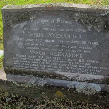 ALEXANDER  Vasco -1967 &amp; Doris -1958