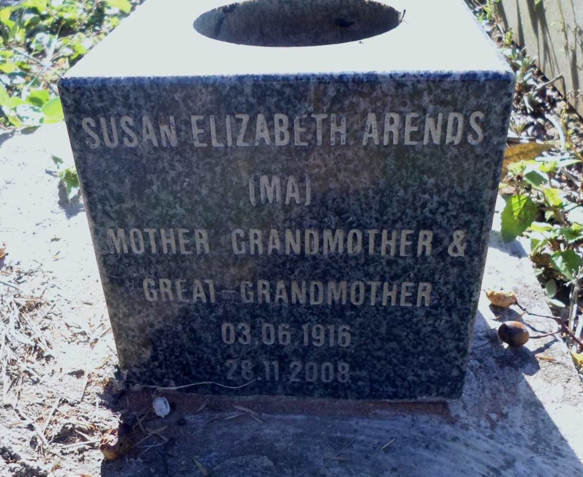 ARENDS Susan Elizabeth 1916-2008