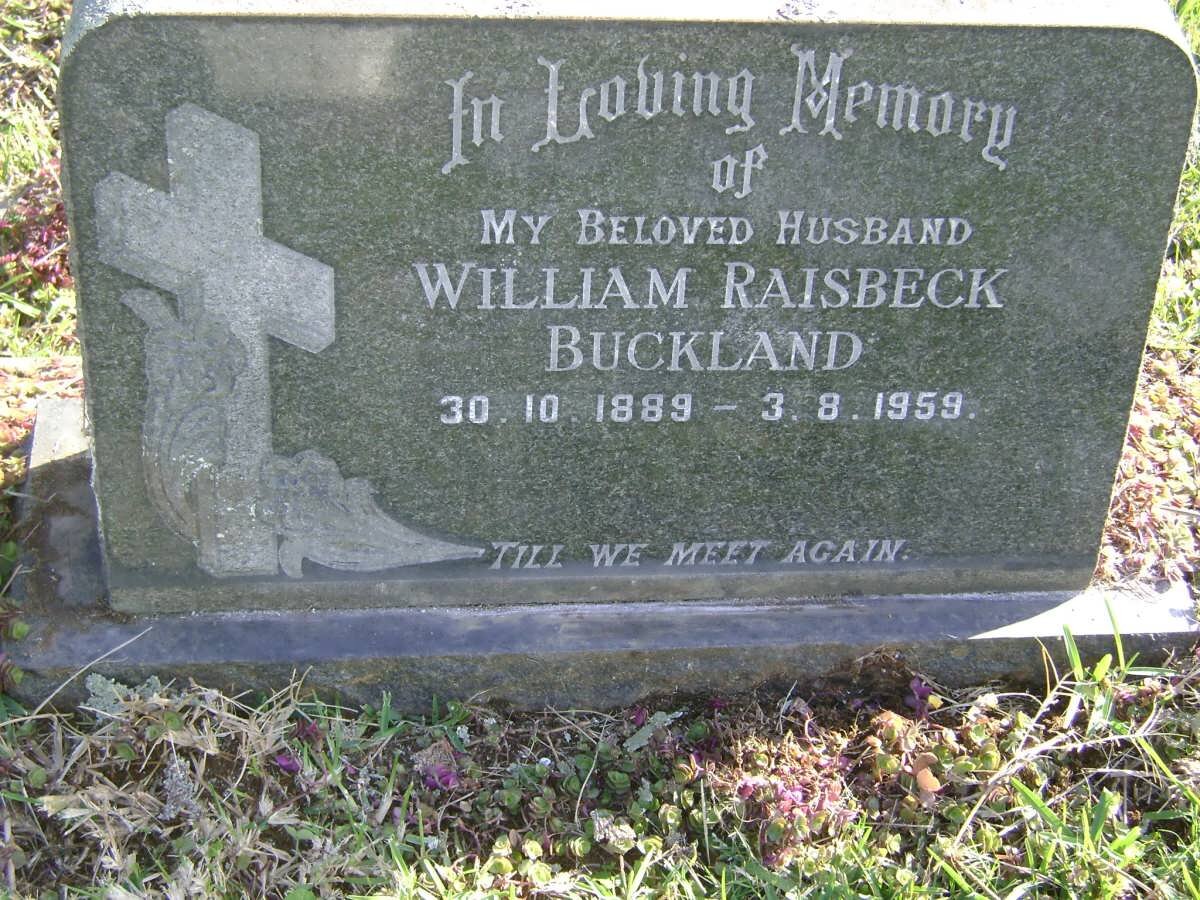 BUCKLAND William Raisbeck 1889-1959