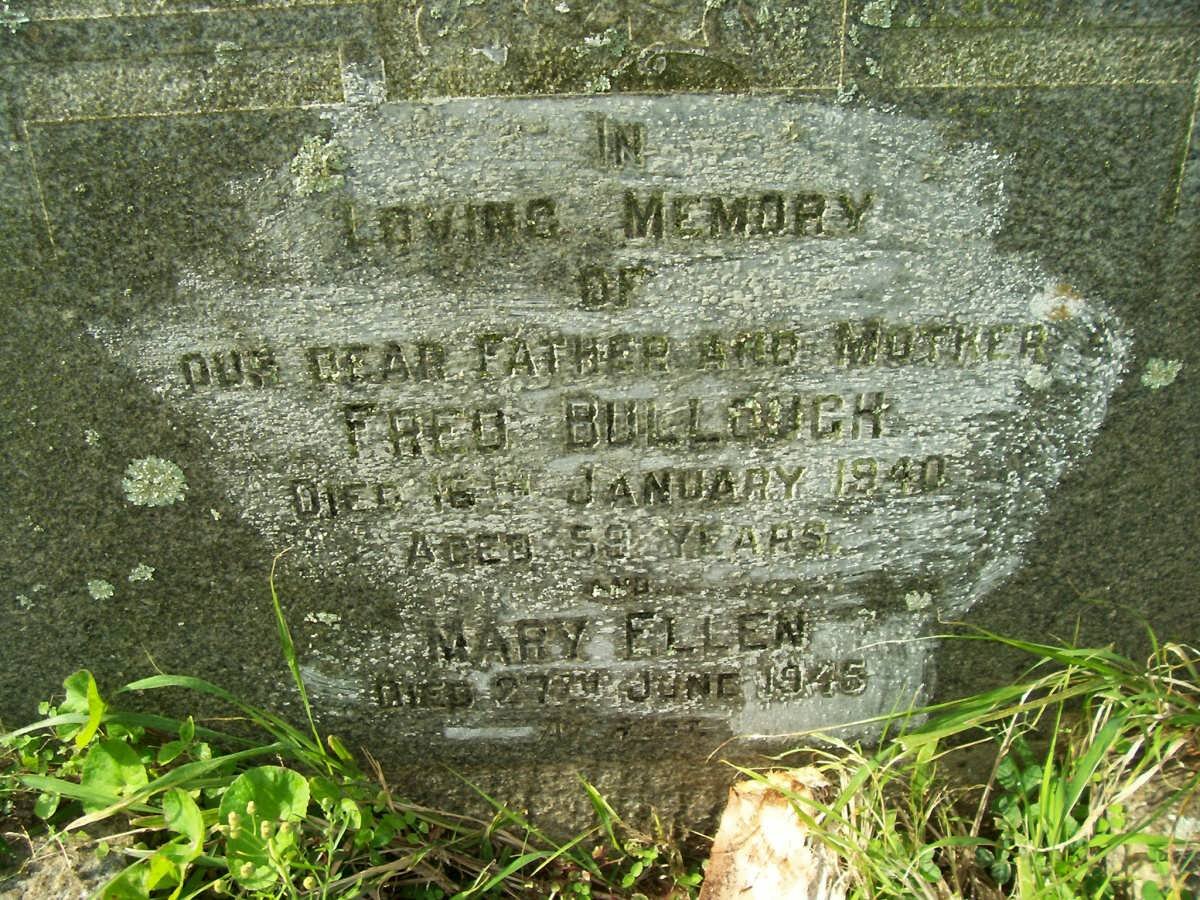 BULLOUGH Fred -1940 &amp; Mary Ellen -1945