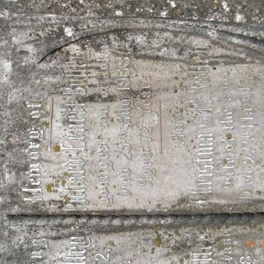 BULLEY Richard Ernest -1938 &amp; Christina G.M. -1951