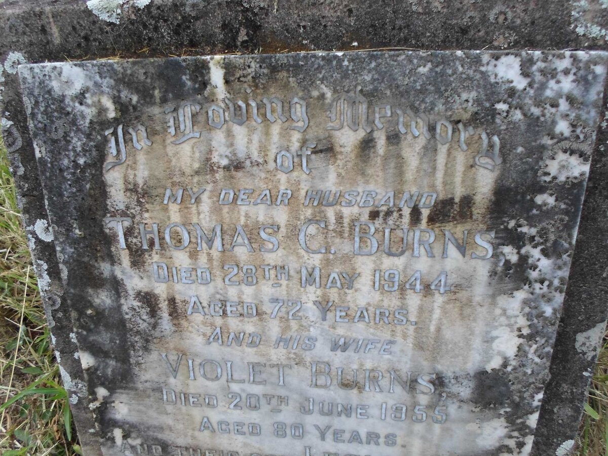 BURNS Thomas C. -1944 &amp; Violet -1955