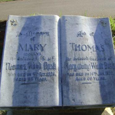 BUSH Thomas -1926, WOOD &amp; Mary -1924
