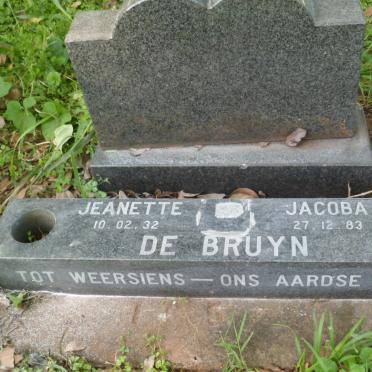BRUYN Jeanette Jacoba, de 1932-1983