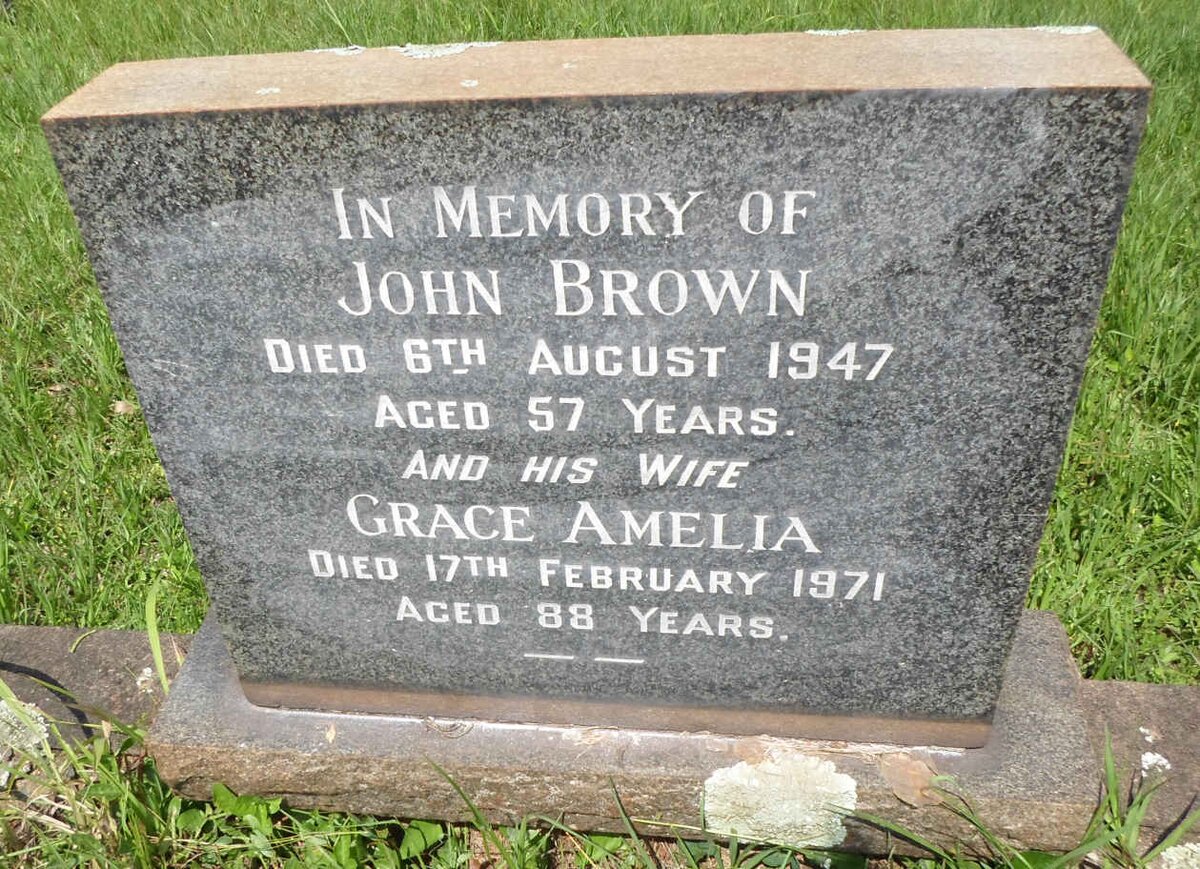 BROWN John -1947 &amp; Grace Amelia -1971