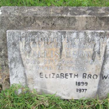BROWN Wallis -1963 &amp; Elizabeth 1899-1977