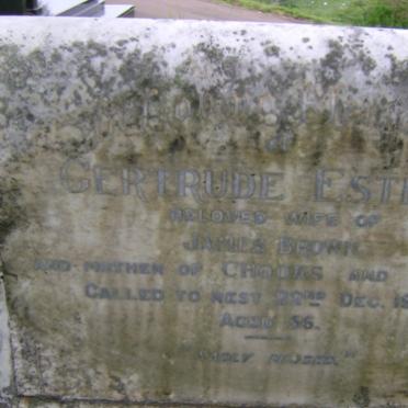 BROWN James -1970 &amp; Gertrude Esther -1946 