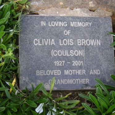 BROWN Clivia Lois nee COULSON 1927-2001