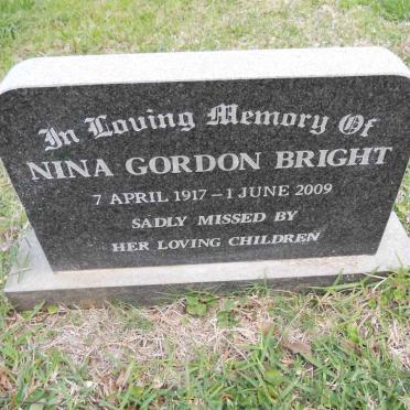 BRIGHT Nina Gordon 1917-2009